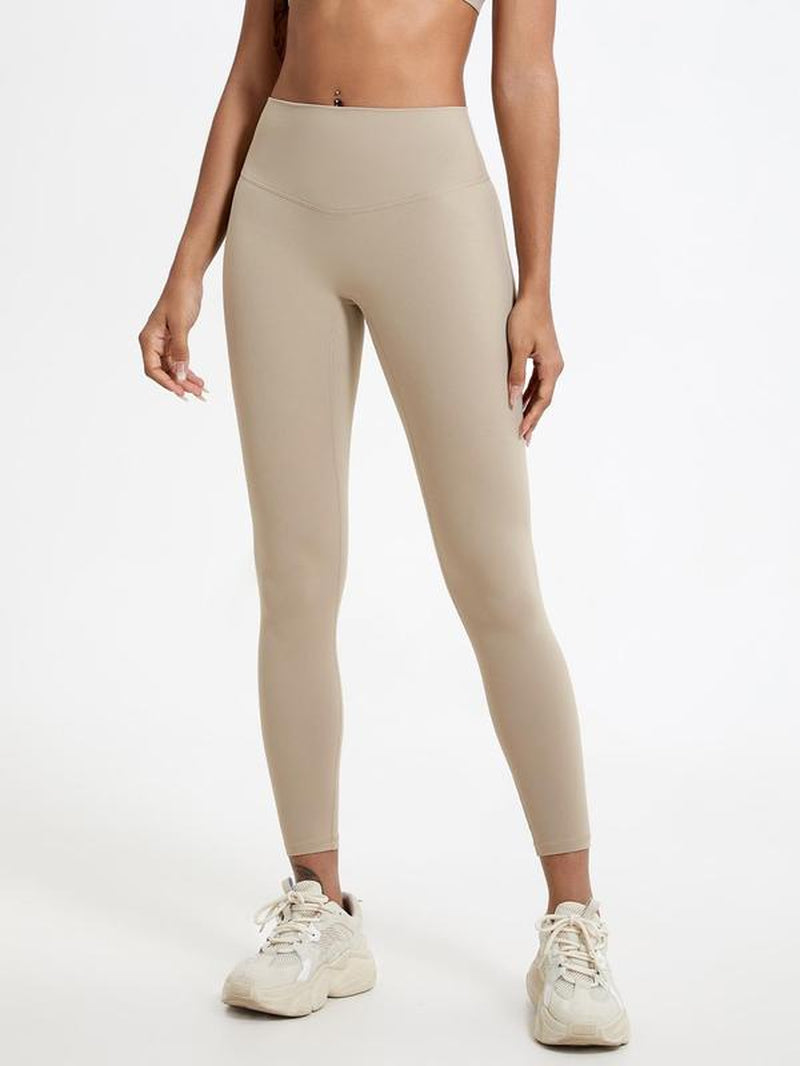 Women'S Solid Color Workout Leggings, Breathable & Comfortable Yoga Pants for Gym & Workout